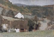 Fernand Khnopff In Fosset The Hamlet oil on canvas